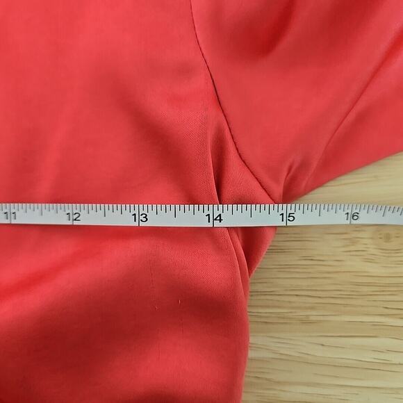 NWT A.L.C. Joss Ruched Asymmetric Satin Dress Size 0 Pink Barbiecore Long Sleeve - Picture 6 of 13